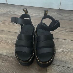 Dr. Martens Black Strappy Platform Sandals